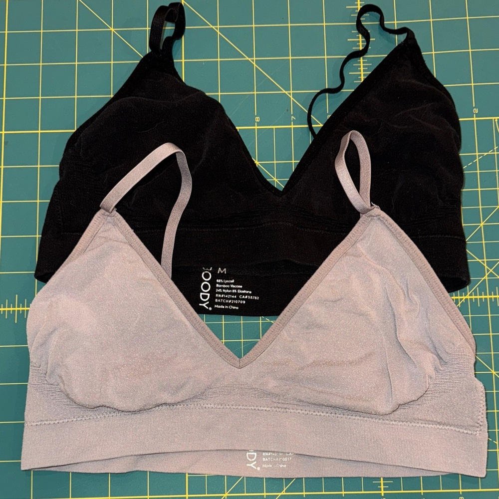 BOODY Black and grey Bralette Set
